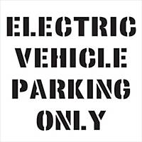 Electric Vehicle Parking Only  Floor Graphic Stencil,  (1000mm x 1000mm)