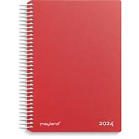 Kalender Mayland 2100 40, dag, 2024, 11,7 x 17,1 cm, PP, rød