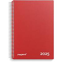Kalender Mayland 2180 10, dag/time, 2025, 16,8 x 23,5, pp, rød