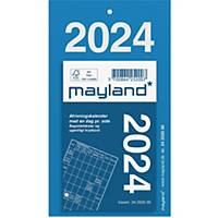 Afrivningskalender Mayland 2520 00, dag, 2024, 6,1 x 9,8 cm, blå