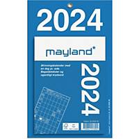 Afrivningskalender Mayland 2530 00, dag, 2024, 11,5 x 15,8 cm, blå