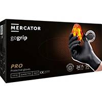 Mercator® gogrip black Disposable Nitrile Gloves M, 50 Pieces