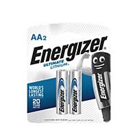 Energizer Lithium Battery L91 AA - Pack of 2