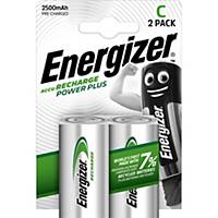 Energizer Recharge Power Plus Rechargeable C Batteries - 2 Pack