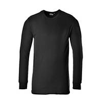 Portwest® B123 Thermal Thermo Long Sleeve T-Shirt, Size XL, Black