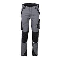 Work trousers Planam Norit 6401, poly/cot/elast, darkgrey/black, size 48
