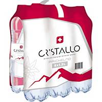 Cristallo Rouge eau minérale gazeuse 1.5l, paquet de 6 pièces