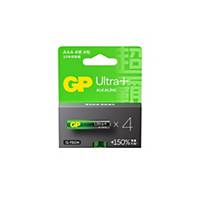 GP Ultra Alkaline Batteries AAA - Pack of 4