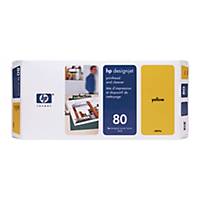 Druckkopf + Reiniger HP C4823A - 80, Inhalt: 17ml, gelb