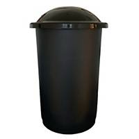 Affaldsspand Eco 50 liter, vippelåg, sort, 59,5 x 42 cm