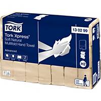 Tork 130289 Xpress Multifold Hand Towels Natural H2 Advanced 2-ply 21x180 Sheet