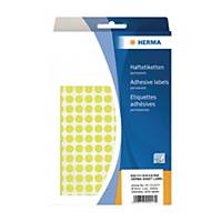 HERMA 2217 Round Label 8mm Luminous Yellow - Box of 4224 Labels
