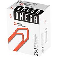 Paper clips Omega, NR5/250, 43 mm, 500 pcs