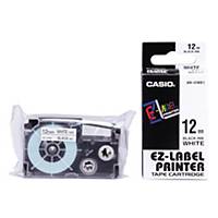Casio XR-12WE1 Labelling Tape 12mm X 8m Black/White