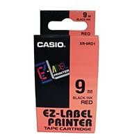 Casio XR-9RD1 Labelling Tape 9mm X 8m Black/ Red