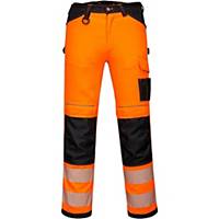 Pantalon haute visibilité stretch Portwest PW303, classe 2, orange/nr, taille 46