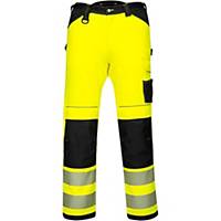 Pantalon haute visibilité stretch Portwest PW303, classe 2, jaune/nr, taille 44