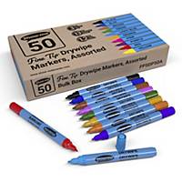 Show-me Fine Tip Drywipe Markers - Box of 50 Assorted Colours
