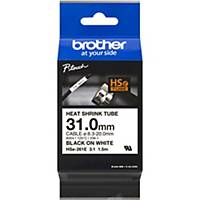 Gaine thermorétractable Brother P-touch HSE261E, 31.0mm noir/blanc