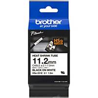 Gaine thermorétractable Brother P-touch HSE231E, 11.2mm noir/blanc