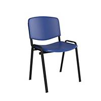 Taurus plastic meeting room stackable chair no arms - BLU BLK frame,Installation