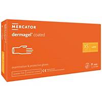 Mercator® dermagel® Disposable Latex Gloves, Size XS, 100 Pieces
