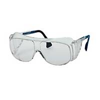Uvex 9161305 Überbrille, beidseitig beschlagfrei und kratzfest, schwarz/blau