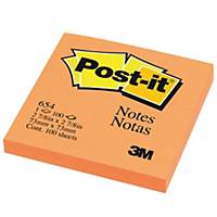 POST-IT กระดาษโน้ต 654 3 x3  สีส้มสะท้อนแสง