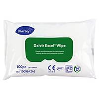 Oxivir Excel Wipe CE, lingettes nettoyantes et désinfectantes, par 100 pièces