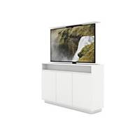 AV Lift Cabinet - 65  White, for TVs and Displays