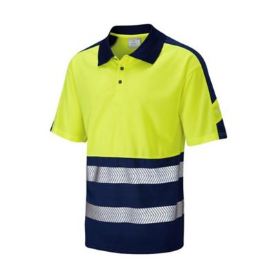 Leo Watersmeet Iso 20471 Class 1 Dual Colour Coolviz Plus Polo Shirt Y/N S