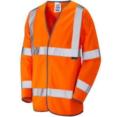PK 5 Leo Shirwell Iso 20471 Class 3 Sleeved Waistcoat, Orange 4Xl