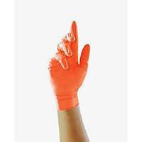 GPO134 Orange Nitrile Gloves -  Size Large - Box of 100