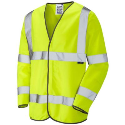 PK 5 Leo Shirwell Iso 20471 Class 3 Sleeved Waistcoat, Yellow Extra Large