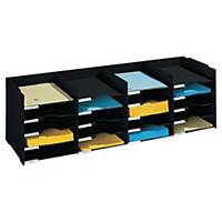 Paperflow horizontal organizer 541.01, stackable, 20 compartments, A4, black