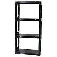 Heavy Duty Shelf Strata HW 127, 4 shelves, 75x37x147cm, black