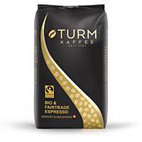 Café en grains Espresso TURM KAFFEE Bio & Fairtrade, paquet de 1 kg