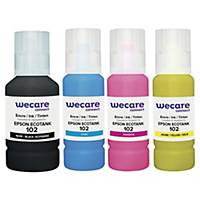 Pack de 4 bouteilles d encre Wecare pour Epson 102 - noire & couleurs