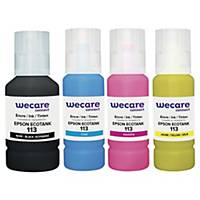 Pack de 4 bouteilles d encre Wecare pour Epson 113 - noire & couleurs