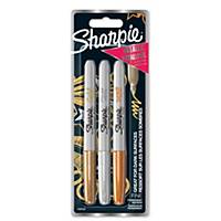 Sharpie Permanent Markers Fine Metallic - Pack of 3
