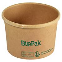 Biopak Bowl Schale Ronda, 240ml Fassung, Packung à 25 Stück
