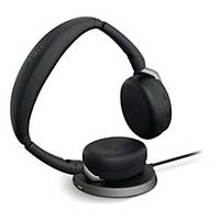 Headset Jabra® Evolve2 65 Flex MS, stereo, foldbart, opladningsblok og etui