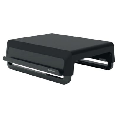 Vu Ryte Soporte Elevador Apilable Para Monitor De Computadora De 1 Pulgada, Ovalado, Negro, VUR 8800, Paquete De 4