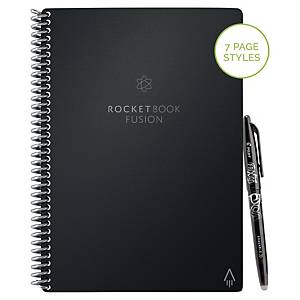 Cahier connecté Rocketbook Fusion A4 - 42 pages - noir