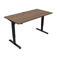 CONSET SIT/STAND TABLE 160X80CM WNUT/BLK