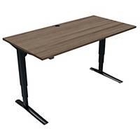 CONSET SIT/STAND TABLE 160X80CM WNUT/BLK