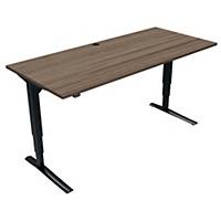 CONSET SIT/STAND TABLE 180X80CM WNUT/BLK