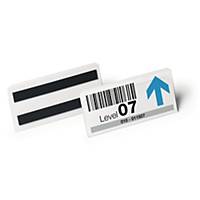 Durable Magnetic Hard Cover Ticket Sleeve - 150 x 67mm, Clear, Pack of 10