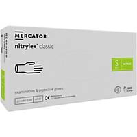 Nitril disposal gloves NITRYLEX CLASSIC, size S, package with 100pcs, white