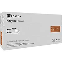 Nitril disposal gloves NITRYLEX CLASSIC, size XL, package with 100pcs, white